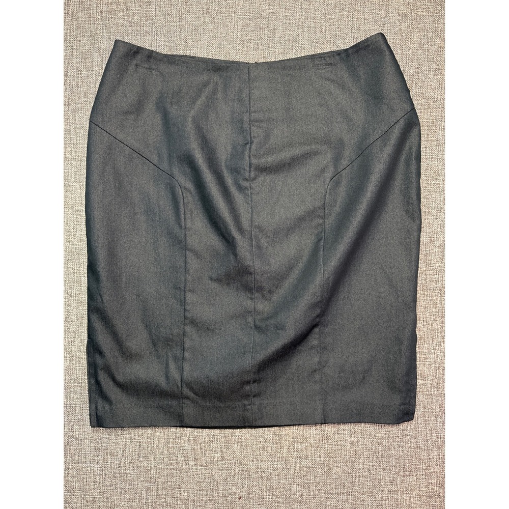 Mossimo Skirt Women Gray Stretch Denim Pencil Curvy Seam Office | 14